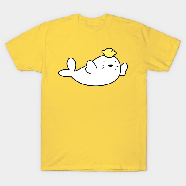 Lemon Baby Harp Seal T-Shirt by saradaboru